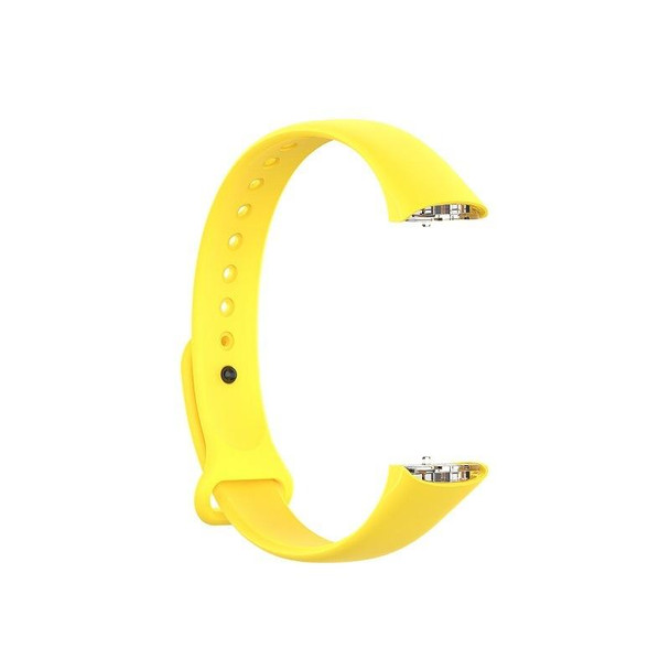Samsung Galaxy Fit SM-R370 Silicone Glossy Nail Button Watch Band(Yellow)