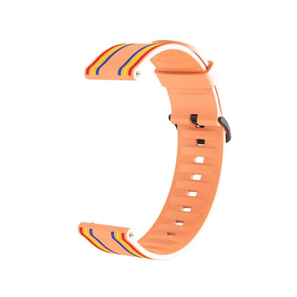 22mm - Huawei Watch GT2e / GT / GT2 46MM Striped Silicone Watch Band(Orange)