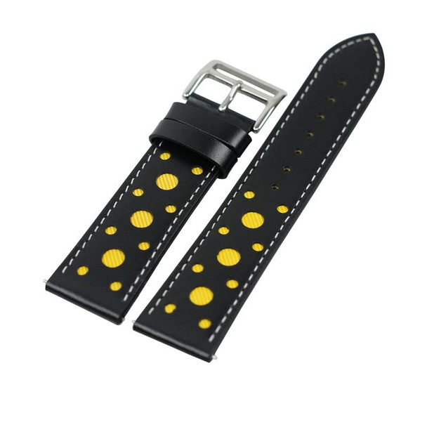 22mm - huawei watch GT2e / GT / GT2 46mm Hollow Leatherette Watch Band(Yellow)