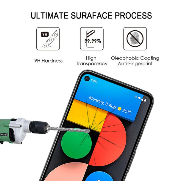 Google Pixel 4a 5G Full Glue Full Cover Screen Protector Tempered Glass Film