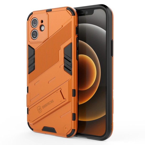 Punk Armor 2 in 1 PC + TPU Shockproof Case with Invisible Holder - iPhone 12(Orange)