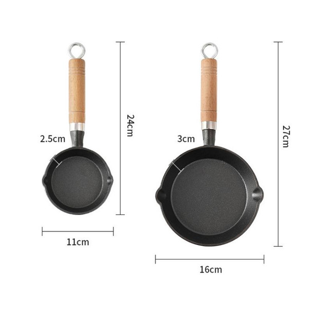 Household Hot Oil Frying Pan Cast Iron Skillet, Specification: Small