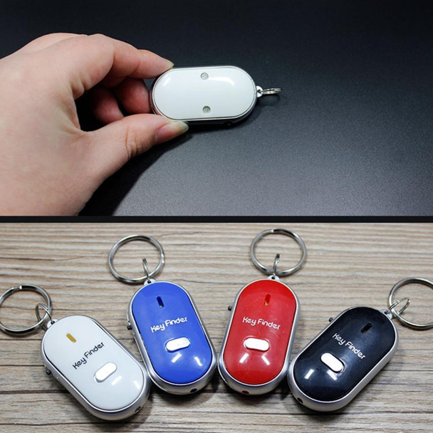 Mini LED Whistle Key Finder Flashing Beeping Remote Lost Keyfinder Locator Keyring for children(black)