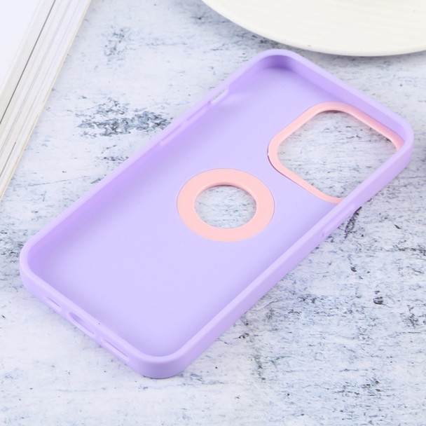 Contrast Color 3 in 1 TPU Phone Case - iPhone 13(Purple)