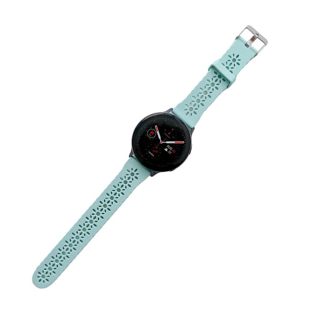 Samsung Galaxy Gear Sport Silicone Hollowed-Out Printed Watch Band(Ice Sea Color)