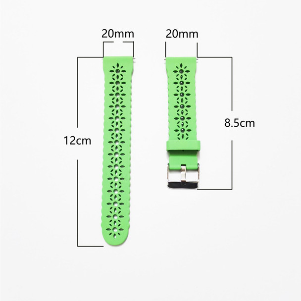 Samsung Galaxy Gear Sport Silicone Hollowed-Out Printed Watch Band(Ice Sea Color)