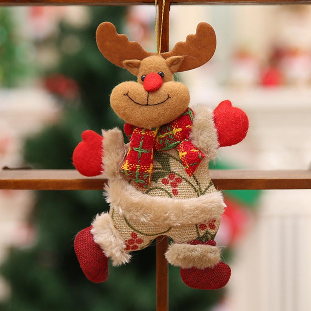 Christmas Ornaments Gift Santa Claus Snowman Dancing Pendant Tree Toy Doll Hang Decorations(Deer)
