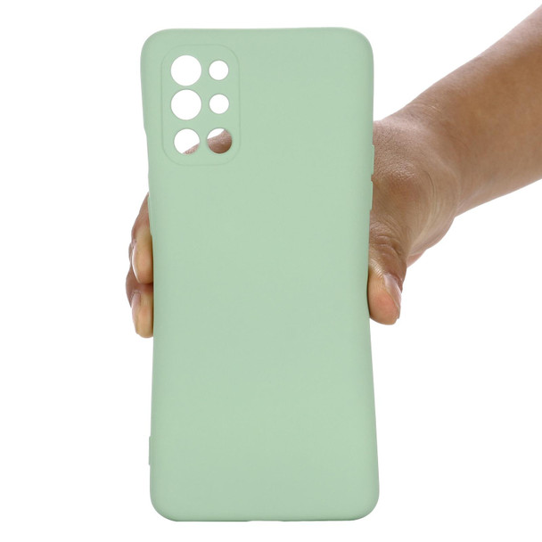 OnePlus 9R Pure Color Liquid Silicone Shockproof Full Coverage Case(Green)