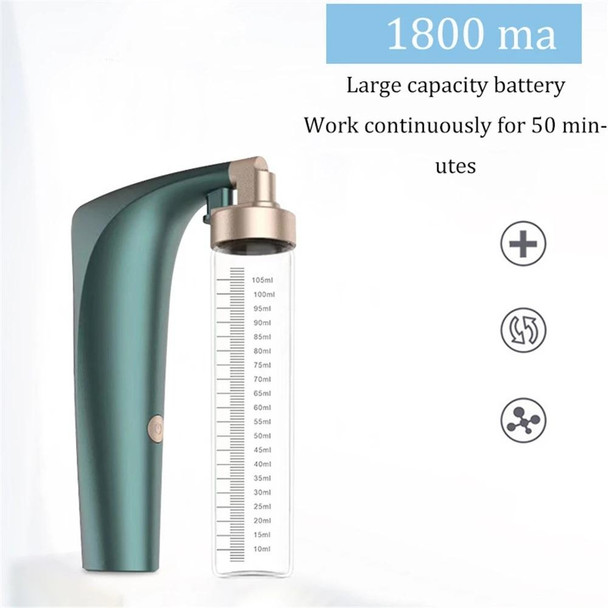 Handheld High Pressure Oxygen Injector Portable Large Spray Facial Moisturizer Household Moisturizing Beauty Equipment, Colour: Electroplating Green