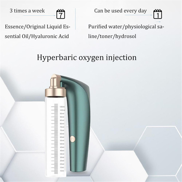 Handheld High Pressure Oxygen Injector Portable Large Spray Facial Moisturizer Household Moisturizing Beauty Equipment, Colour: Cyan