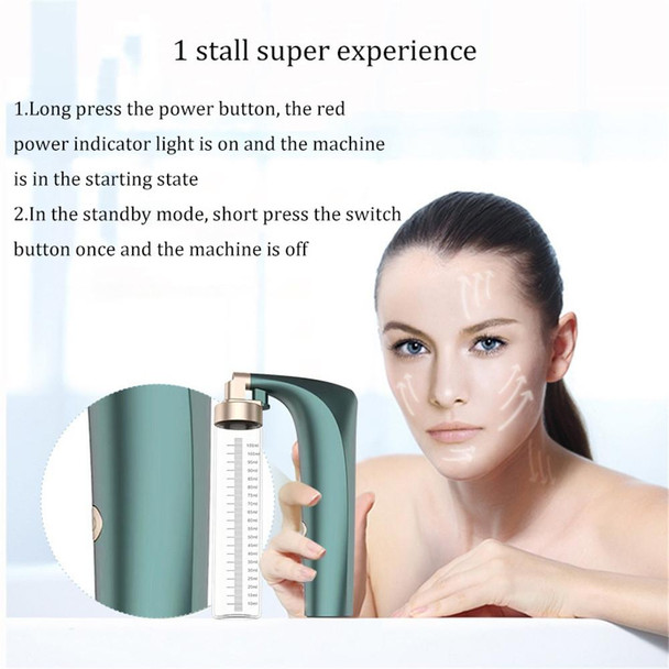 Handheld High Pressure Oxygen Injector Portable Large Spray Facial Moisturizer Household Moisturizing Beauty Equipment, Colour: Cyan