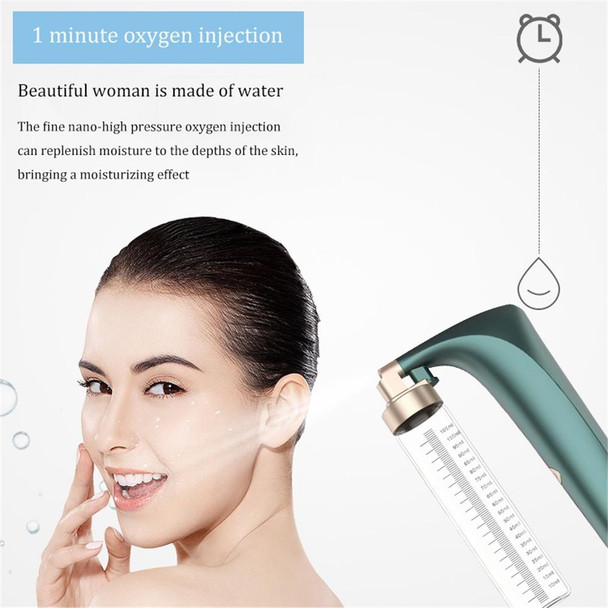 Handheld High Pressure Oxygen Injector Portable Large Spray Facial Moisturizer Household Moisturizing Beauty Equipment, Colour: Cyan