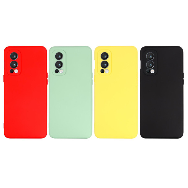 OnePlus Nord 2 5G Solid Color Liquid Silicone Shockproof Full Coverage Protective Case(Green)