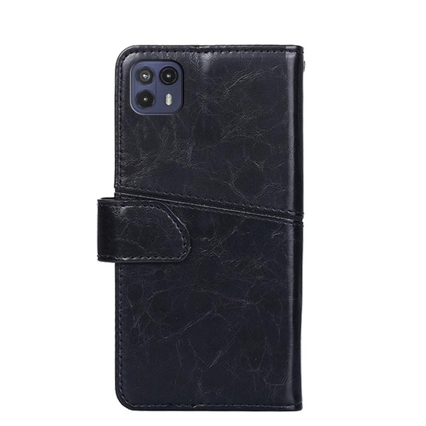 Motorola Moto G50 5G Geometric Stitching Horizontal Flip Leather Phone Case(Black)