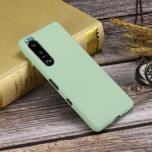 Sony Xperia 5 III Solid Color Liquid Silicone Dropproof Full Coverage Protective Case(Green)