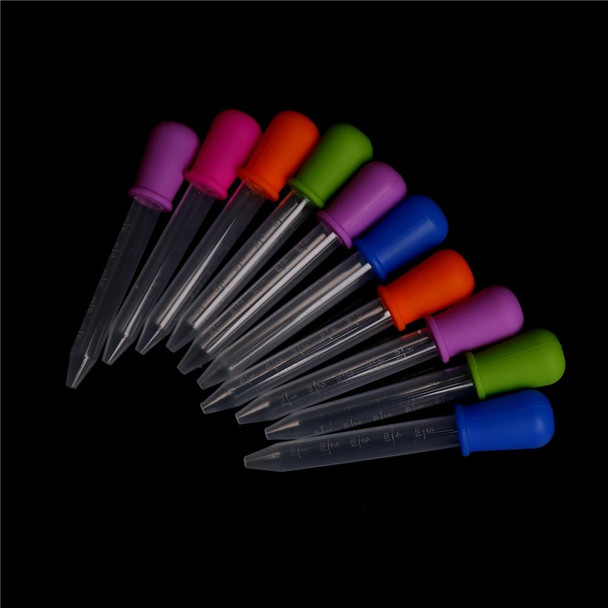 3 PCS 5ML Clear Silicone Small Plastic Feeding Medicine Liquid Graduated Pipette Dropper, Size: 12 x 2cm