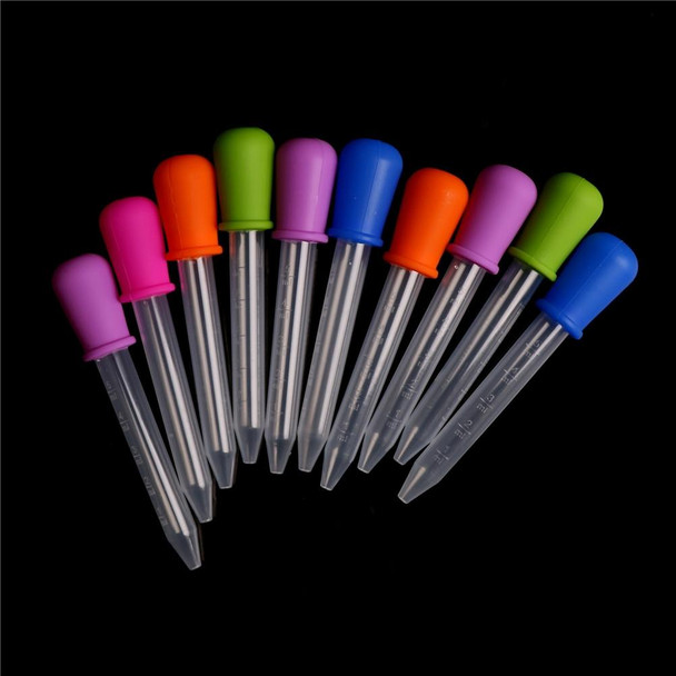 3 PCS 5ML Clear Silicone Small Plastic Feeding Medicine Liquid Graduated Pipette Dropper, Size: 12 x 2cm