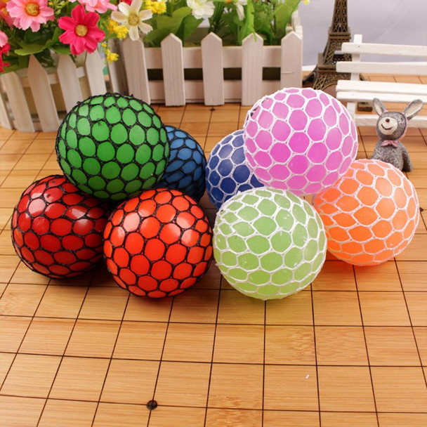 6cm Anti-Stress Face Reliever Grape Ball Extrusion Mood Squeeze Relief Healthy Funny Tricky Vent Toy(Orange)