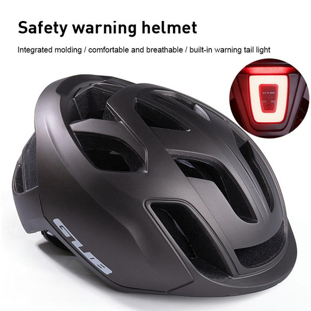 GUB SV10 PC + EPS Breathable Bike Helmet Cycling Helmet With Taillights (Titanium Color)