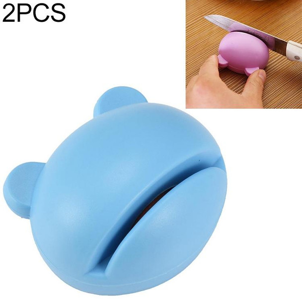 2 PCS  Multifunction Cartoon Design Knife Sharpener(Blue)