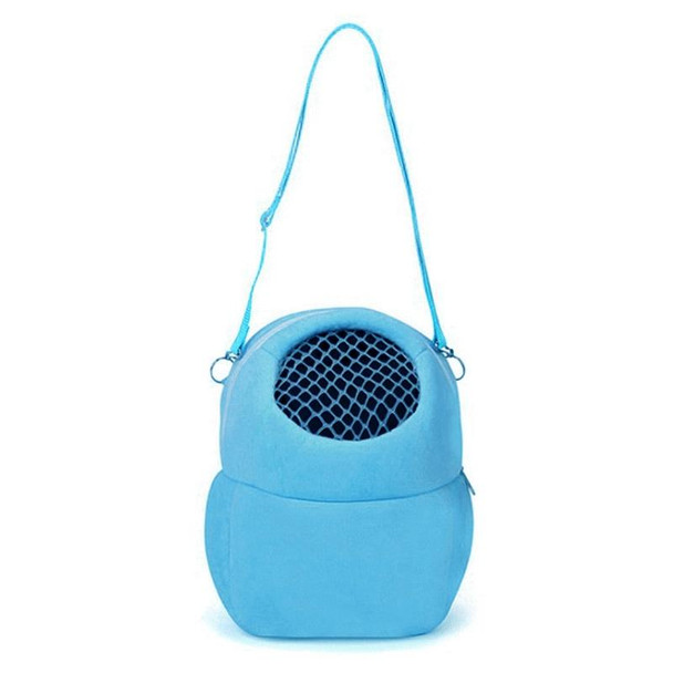 Pet Bag Small Pet Hamster Carrier Pure Color Leash Travel Bag, Size:M(Sky Blue)