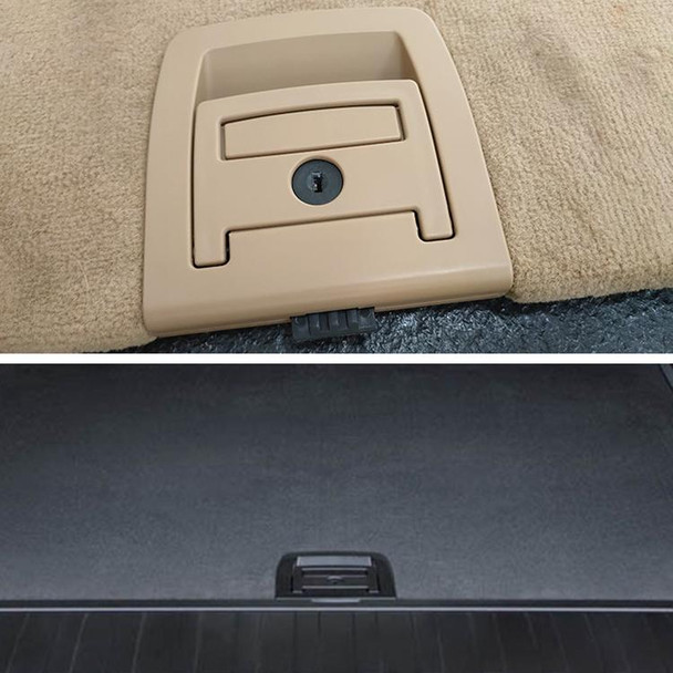 Car Rear Trunk Mat Carpet Handle with Hole 51479120283 for BMW X5 / X6 2006-2013, Left Driving (Beige)