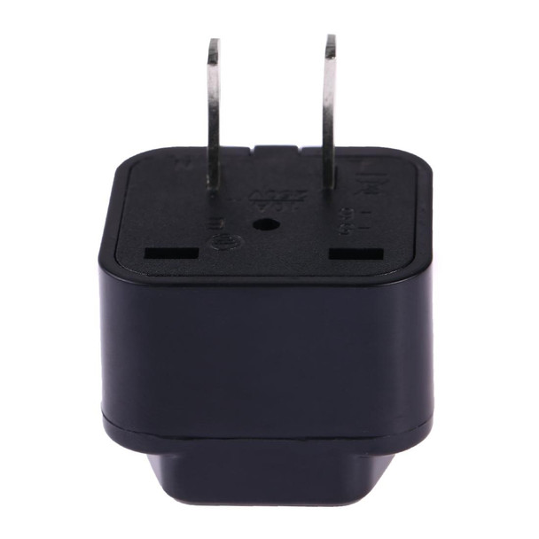 Portable Universal Socket to US Plug Power Adapter Travel Charger (Black)