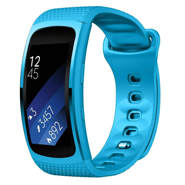 Samsung Gear Fit2 Pro Silicone Watch Band, Size:L(Sky Blue)