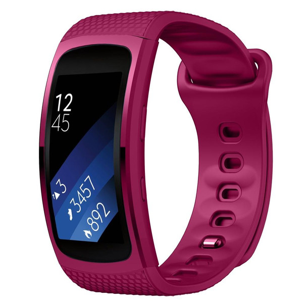 Samsung Gear Fit2 Pro Silicone Watch Band, Size:S(Purple)