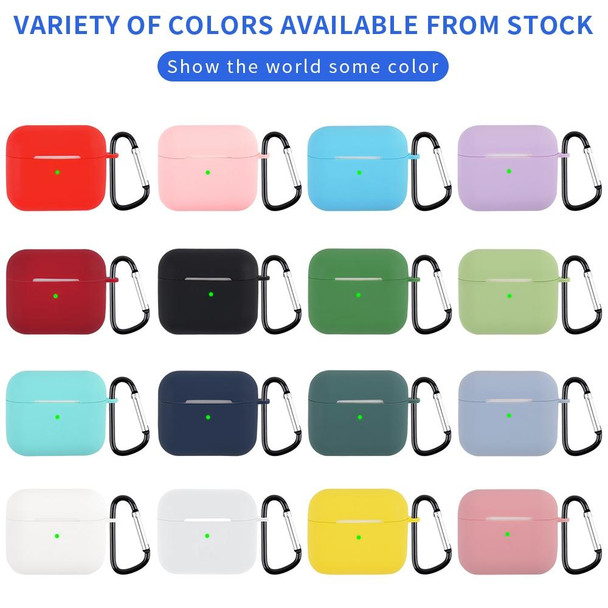 Wireless Earphone Silicone Protective Case with Carabiner - AirPods 3(Midnight Blue)