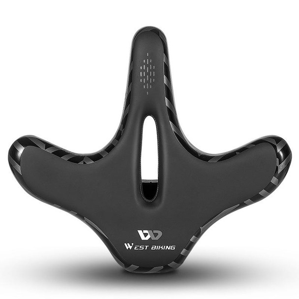 WEST BIKING YP0801122 Bicycle Mountain Bike Large Cushion Leisure And Comfortable Bicycle Saddle(Black Wild Goose)