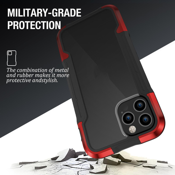 iPAKY Thunder Series Aluminum alloy Shockproof Protective Case - iPhone 12 Mini(Red)