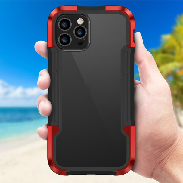 iPAKY Thunder Series Aluminum alloy Shockproof Protective Case - iPhone 12 Mini(Red)