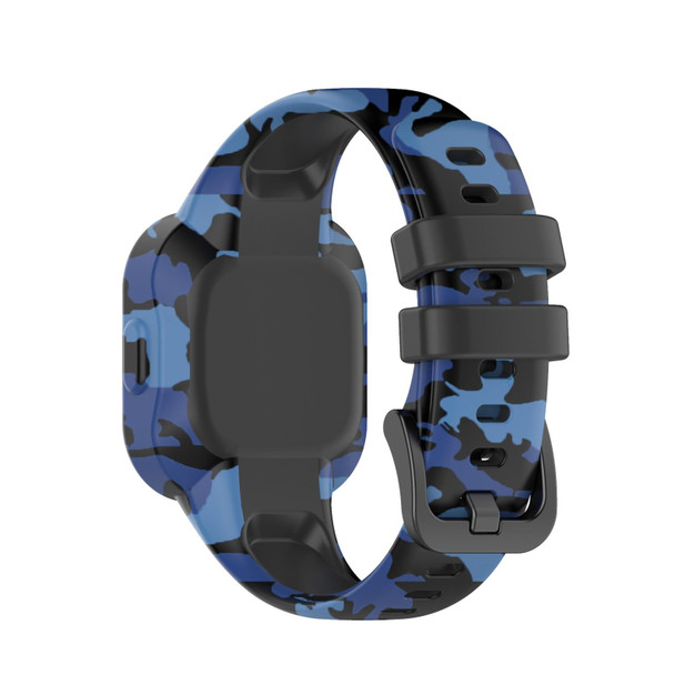 Garmin Vivofit JR3 Silicone Printing Watch Band(Camouflage Blue)