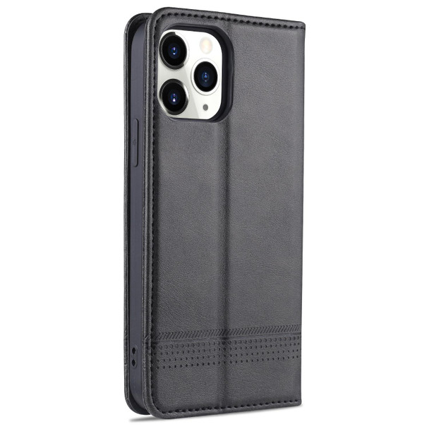 AZNS Magnetic Calf Texture Horizontal Flip Leatherette Case with Card Slots & Holder & Wallet - iPhone 13 Pro(Black)