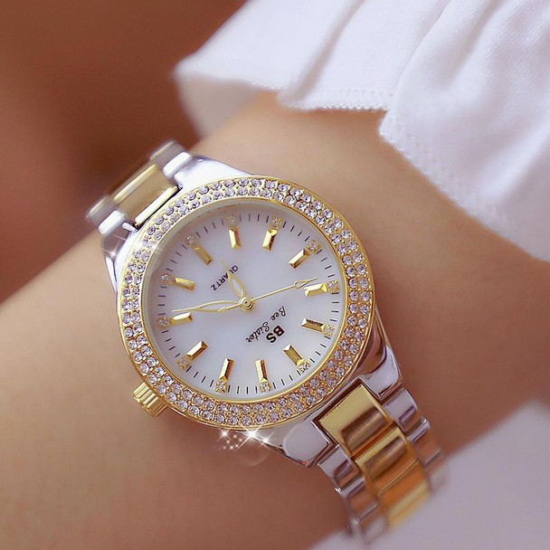 BS bee sister FA1258 Women Round Case Diamond Alloy Strap Watch(Gold)