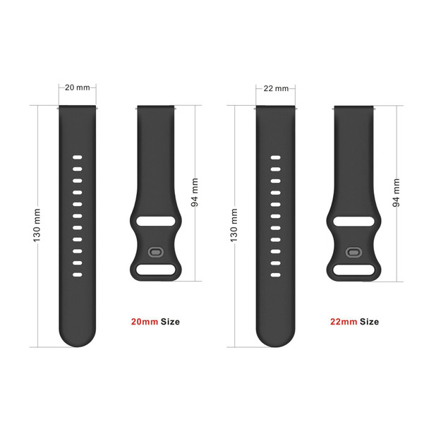 20mm - Amazfit GTS 2e Butterfly Buckle Silicone Watch Band(Grey)