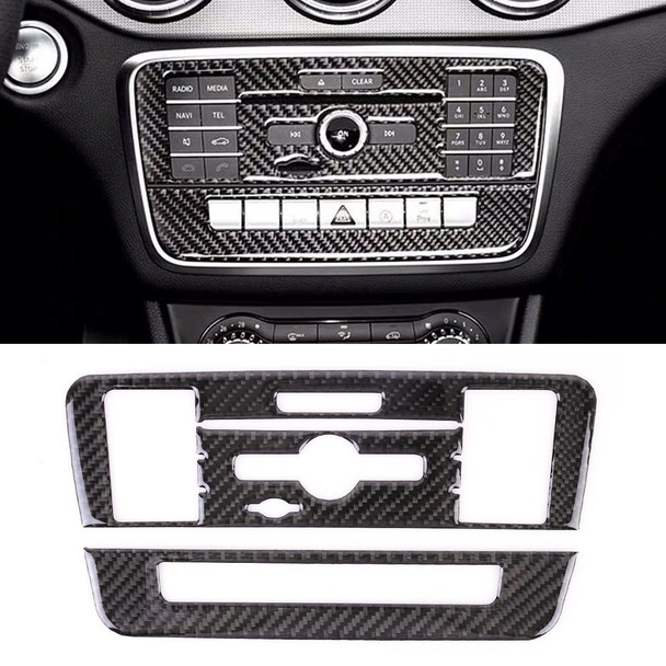 Car Carbon Fiber CD Panel Decorative Sticker for Mercedes-Benz GLA