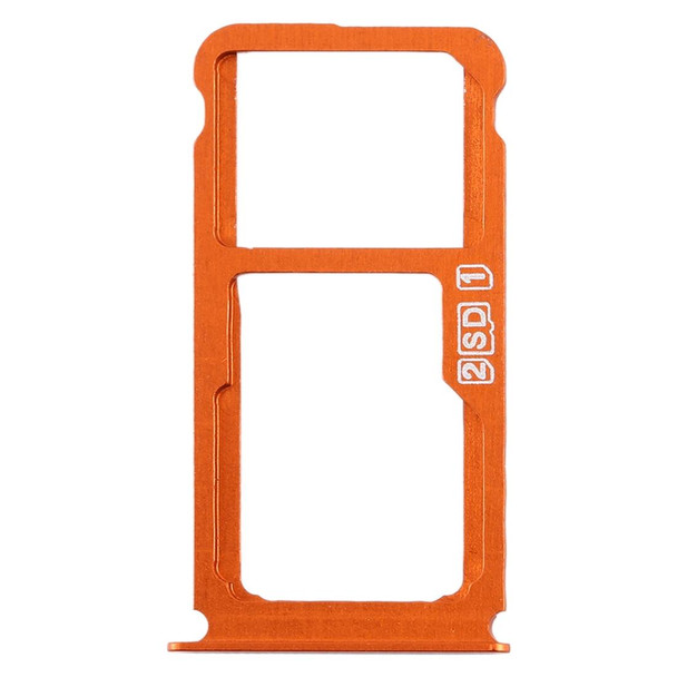 SIM Card Tray + SIM Card Tray / Micro SD Card Tray for Nokia 7 Plus TA-1062 (Orange)