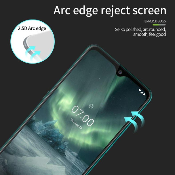 Nokia 7.2 PINWUYO 9H 2.5D Full Screen Tempered Glass Film(Black)