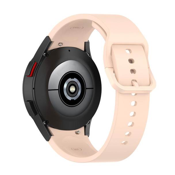 Samung Galaxy Watch4 40mm / 44mm Silicone Flat Buckle Watch Band(Light Pink)