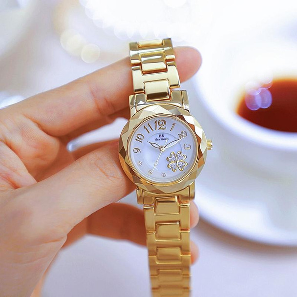 BS Bee Sister  FA1481 Flower Embellished Ladies Alloy Watch Wrist Watches(Rose Gold)