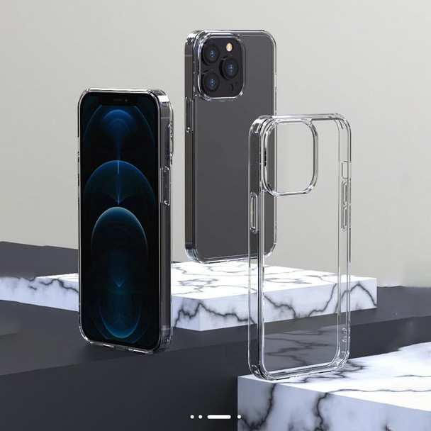 Transparent Tempered Glass TPU Phone Case - iPhone 14 Max(Transparent)