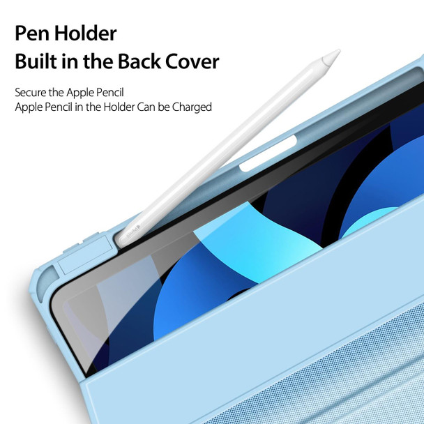 DUX DUCIS TOBY Series Shockproof PU Leatherette + PC + TPU Horizontal Flip Case with Holder & Pen Slot & Sleep / Wake-up Function - iPad Air 2022 / 2020 10.9(Blue)