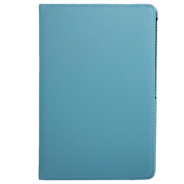 360 Degree Rotatable Litchi Texture Leatherette Case with 2-angle Viewing Holder for Galaxy Note 10.1 (2014 Edition) / P600, Baby Blue(Baby Blue)