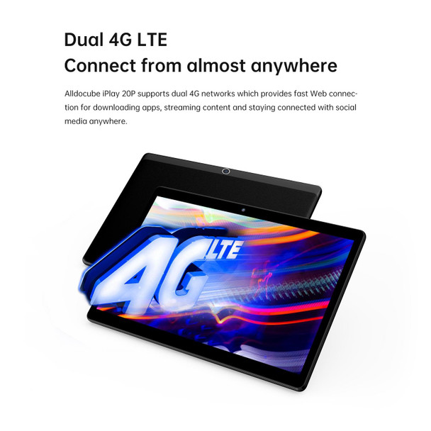 ALLDOCUBE iPlay 20P T1021P 4G Call Tablet, 10.1 inch, 6GB+128GB, Android 11 MTK Helio P60 (MT6771) Octa Core 2.0GHz, Support OTG & FM & Bluetooth & Dual Band WiFi & Dual SIM