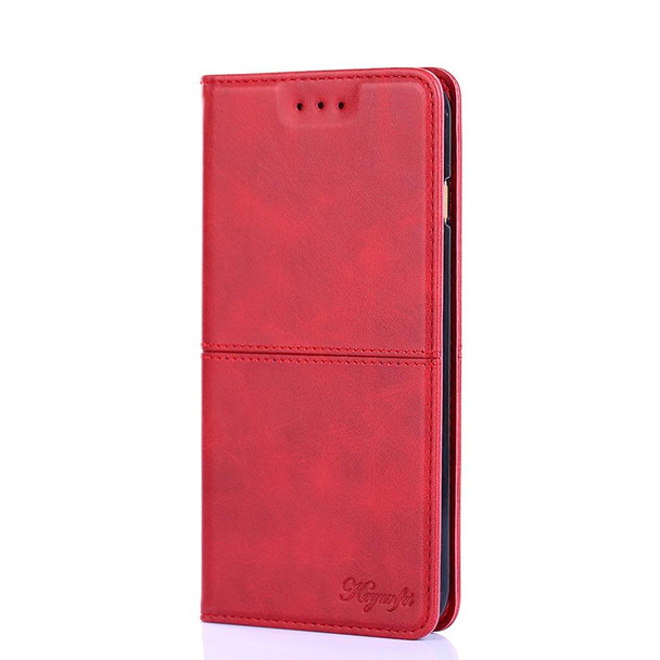 Alcatel Axel/Lumos Cow Texture Magnetic Horizontal Flip Leatherette Phone Case(Red)