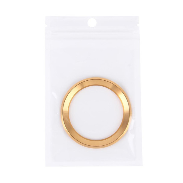 Aluminium Alloy Steering Wheel Decoration Ring Cover Sticker for BMW(Gold)