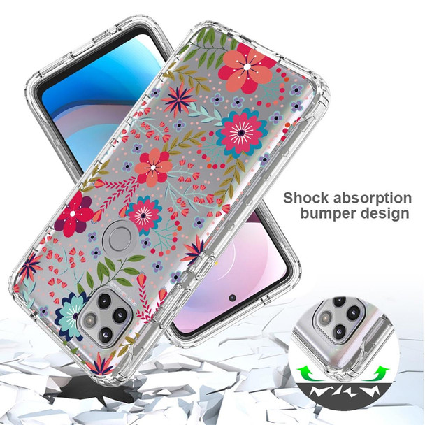 Motorola One 5G Ace Transparent Painted Phone Case(Small Floral)