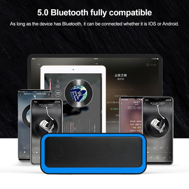 EBS-308 Outdoor Portable Mini Wireless Bluetooth Subwoofer Speaker(Blue)